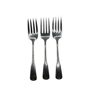 Set Of 3 Oneida deluxe Roger’s Silver Colonial Mood Stainless Steel Salad Forks